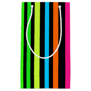 Neon Strepenpatroon Klein Cadeauzakje