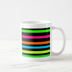 Neon Strepenpatroon Koffiemok