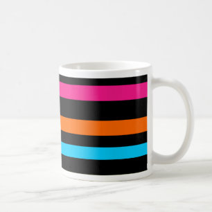 Neon Strepenpatroon Koffiemok