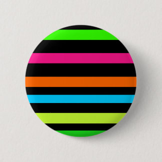 Neon Strepenpatroon Ronde Button 5,7 Cm