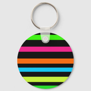 Neon Strepenpatroon Sleutelhanger