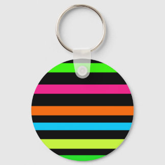 Neon Strepenpatroon Sleutelhanger