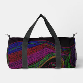 Neon String Lights Silhouette Duffel Bag Plunjezak