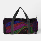 Neon String Lights Silhouette Duffel Bag Plunjezak (Achterkant)