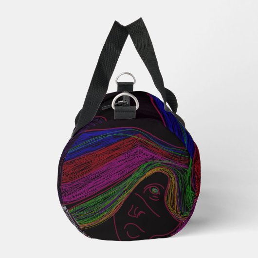 Neon String Lights Silhouette Duffel Bag Plunjezak (Links)