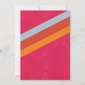 Neon Stripe Preppy Pajama Party Birthday Kaart (Achterkant)