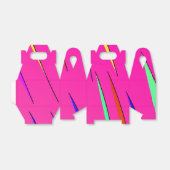 Neon Striped Box Bedankdoosjes (Uitgevouwen)