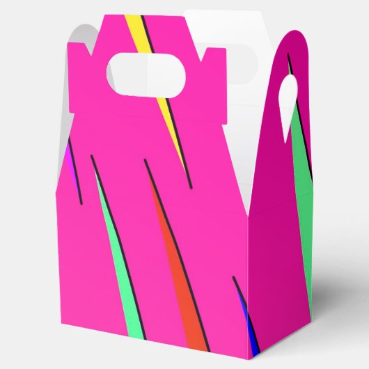 Neon Striped Box Bedankdoosjes (Geopend)