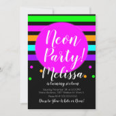 Neon Stripes Crazy Neon Gloed in de donkere partij Kaart (Voorkant)