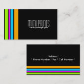 Neon Stripes op zwart Visitekaartje (Voorkant / Achterkant)