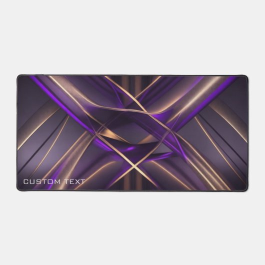 Neon Style Paarse Gold Custom Gaming Extended Bureaumat (Voorkant)