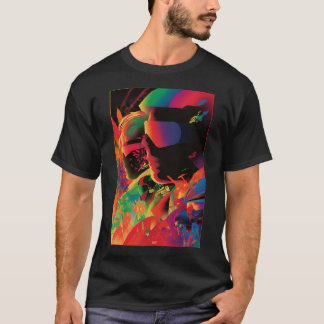 Neon-style poster, 80s t-shirt