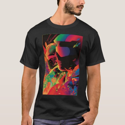 Neon-style poster, 80s t-shirt (Voorkant)