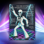 Neon Style Retro Disco Halloween Party Kaart
