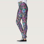 Neon Style Skulls geïnspireerd op de jaren 80 Leggings (Links)