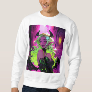 Neon Succubus Demon Anime Girl Trui
