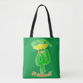Neon Succulent Party Time Cactus Logo Tote Bag (Voorkant)