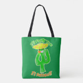 Neon Succulent Party Time Cactus Logo Tote Bag (Achterkant)