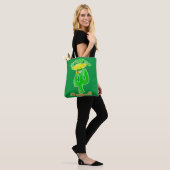 Neon Succulent Party Time Cactus Logo Tote Bag (Op model)