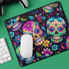 Neon Sugar Skull Muismat