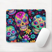 Neon Sugar Skull Muismat (Met muis)