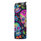 Neon Sugar Skull Thermosbeker (Gedraaid links)