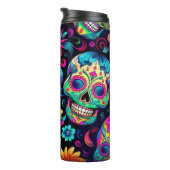 Neon Sugar Skull Thermosbeker (Geroteerd rechts)