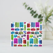 Neon Suitcases Briefkaart (Staand voorkant)