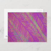 Neon Summer Paarse Palms Briefkaart (Voorkant / Achterkant)