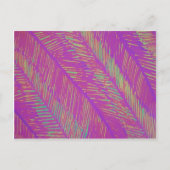 Neon Summer Paarse Palms Briefkaart (Voorkant)
