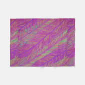 Neon Summer Paarse Palms Fleece Deken (Voorkant (Horizontaal))