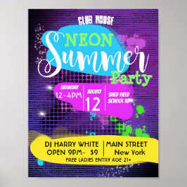 NEON SUMMER Party Poster