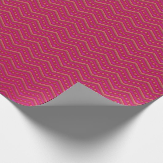 Neon Sunset Chevron Patroon Cadeaupapier (Hoek)