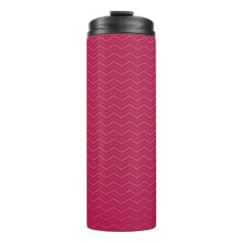 Neon Sunset Chevron Patroon Thermosbeker