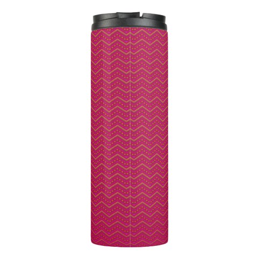 Neon Sunset Chevron Patroon Thermosbeker (Achterkant)