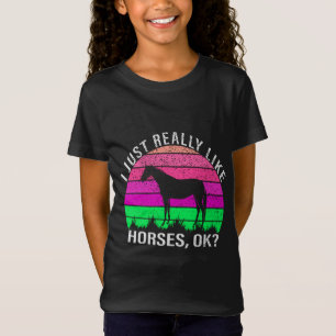 Neon Sunset ik hou echt van paarden T-shirt