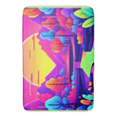 Neon Sunset Landschap Badmat (Voorkant Verticaal)
