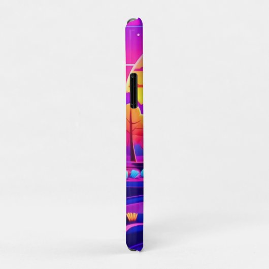 Neon Sunset Landschap Case-Mate iPhone Case (Achterkant/rechts)
