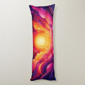 Neon Sunset Lichaamskussen (Achterkant (Verticaal))