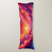 Neon Sunset Lichaamskussen (Voorkant Verticaal)