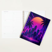 Neon Sunset Retro-futuristisch stadsbeeld Planner (Display)