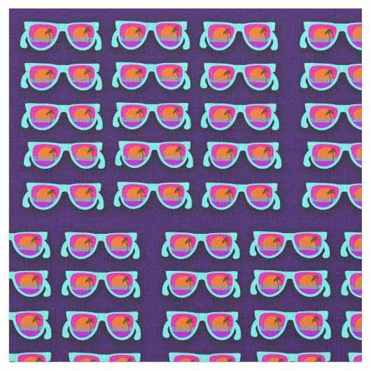 Neon Sunset Shades Stof (Close Up)