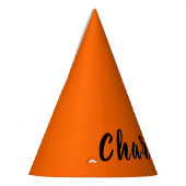 Neon Sunset Sinaasappel Effen Kleur Aangepast Gepe Feesthoedjes (Links)