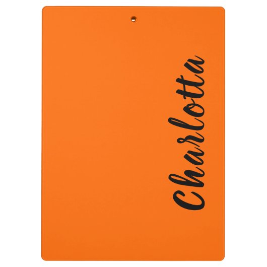 Neon Sunset Sinaasappel Effen Kleur Aangepast Gepe Klembord (Achterkant)