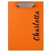 Neon Sunset Sinaasappel Effen Kleur Aangepast Gepe Klembord (Voorkant)