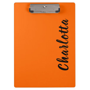 Neon Sunset Sinaasappel Effen Kleur Aangepast Gepe Klembord