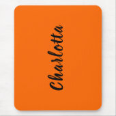 Neon Sunset Sinaasappel Effen Kleur Aangepast Gepe Muismat (Voorkant)