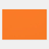 Neon Sunset Sinaasappel Effen Kleur Classic | Eleg Inpakpapier Vel (Voorkant 3)