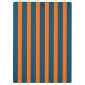 Neon Sunset Sinaasappel en Ocean Blue Cool Striped Klembord (Achterkant)