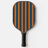 Neon Sunset Sinaasappel en Ocean Blue Cool Striped Pickleball Paddle (Achterkant)